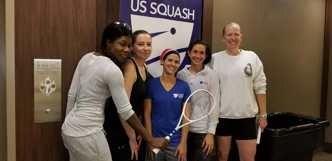 Pictureof the C team Squash Players in Washington DC 