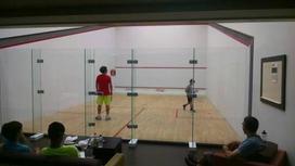 Adult Squash coaching on the squash sport courts at Squash Revolution in Mclean VA