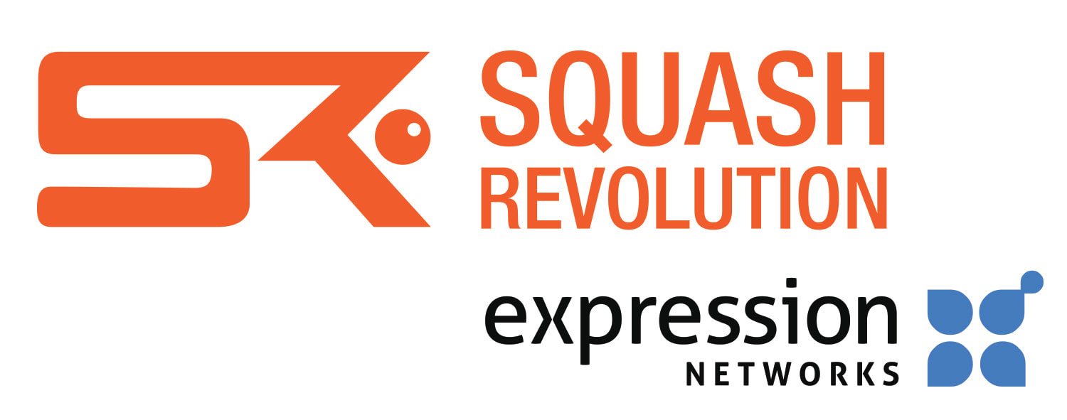 Photo of squash sport sponsorship logo